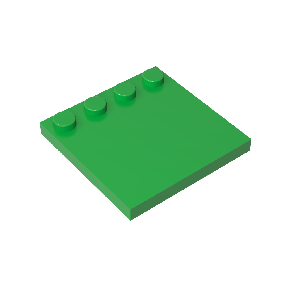 Placas especiales 4x4 con tacos en un borde [lisas]-MyGobricksEs