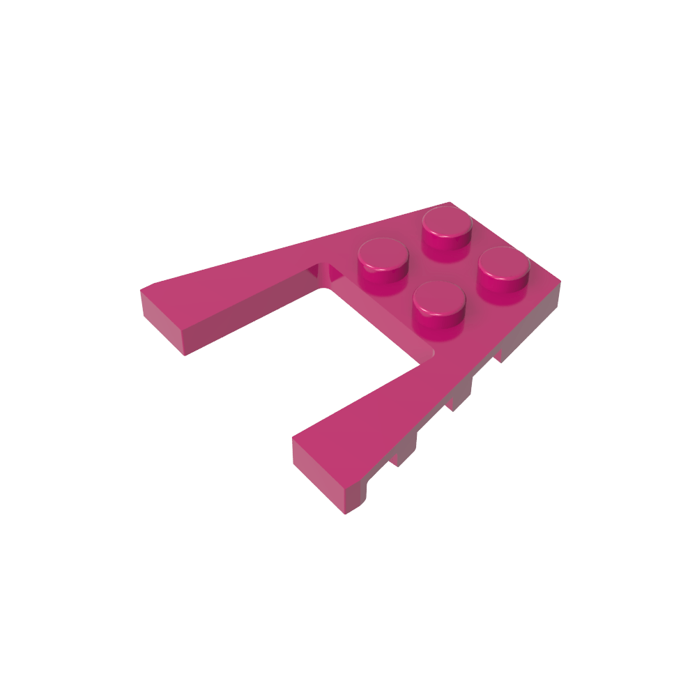Placa de cuña 4 x 4 con corte de 2 x 2-MyGobricksEs