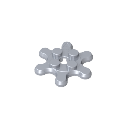 Placa redonda de 2 x 2 con 6 dientes de engranaje / pétalos de flor-MyGobricksEs