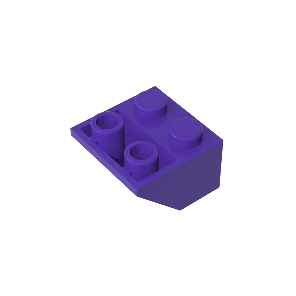 Pendiente invertida de 45° 2 x 2 [Pasador inferior ovoide, orificios para pernos del tamaño de una barra]-MyGobricksEs