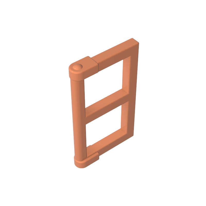 Ventana de 1 x 2 x 3 paneles con pestañas gruesas en las esquinas-MyGobricksEs