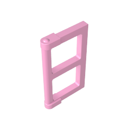 Ventana de 1 x 2 x 3 paneles con pestañas gruesas en las esquinas-MyGobricksEs