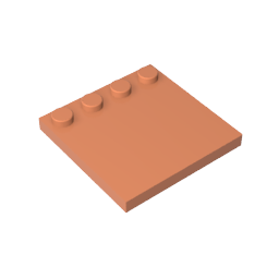 Placas especiales 4x4 con tacos en un borde [lisas]-MyGobricksEs