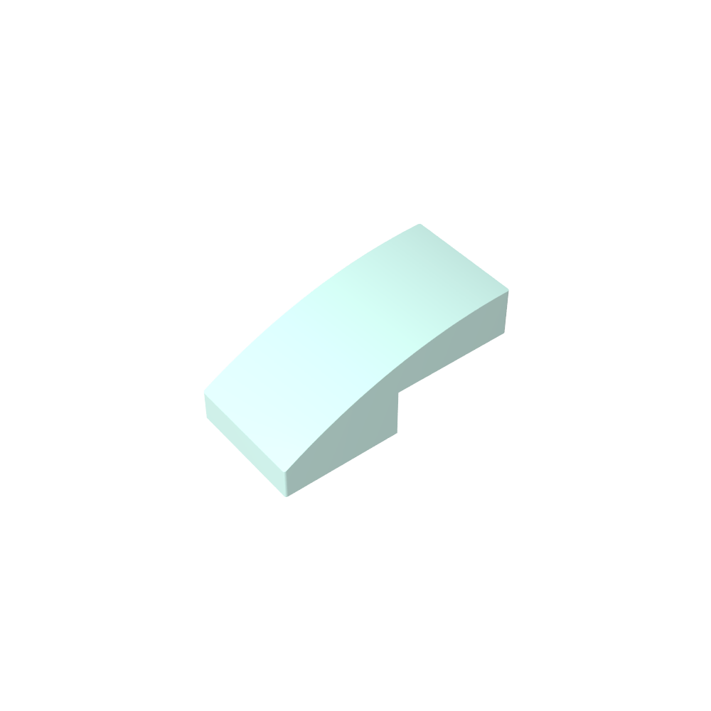 Pendiente curva 2 x 1 sin montantes [1/2 arco]-MyGobricksEs