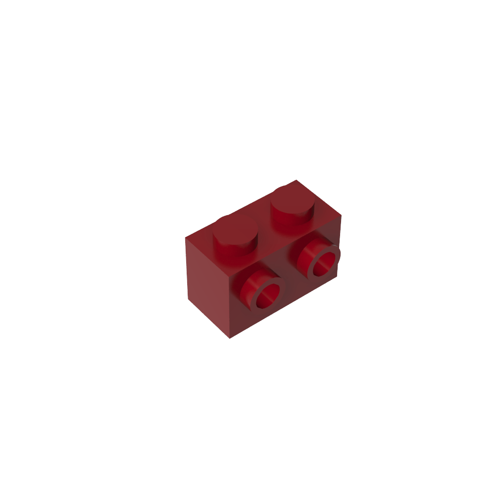 Ladrillo especial 1 x 2 con 2 montantes en 1 lado-MyGobricksEs