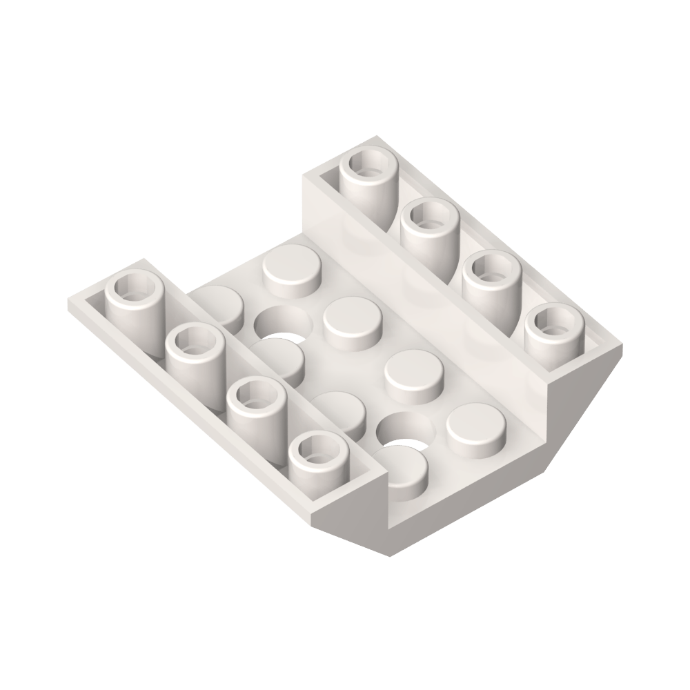 Pendiente Invertida 45° 4 x 4 Doble con 2 Hoyos-MyGobricksEs