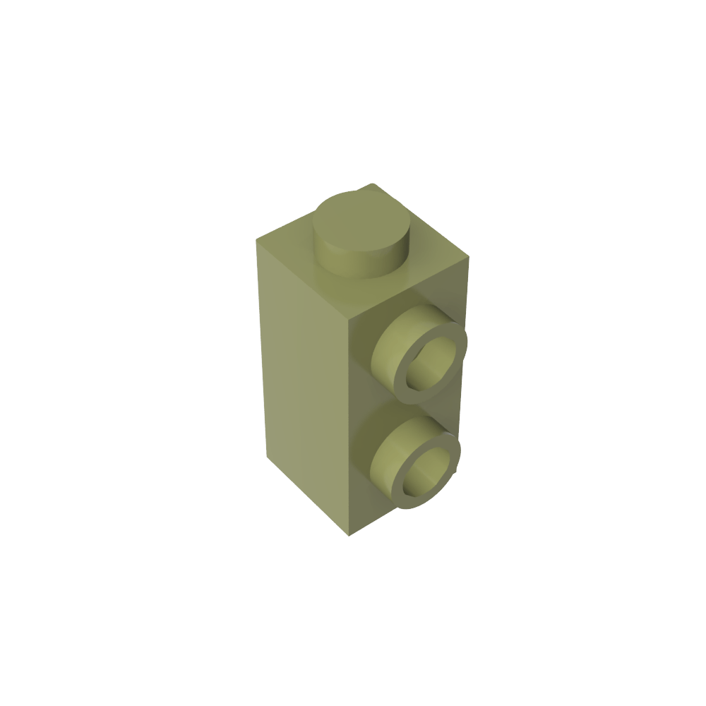 Ladrillo especial 1 x 1 x 1 2/3 con montantes en 1 lado-MyGobricksEs