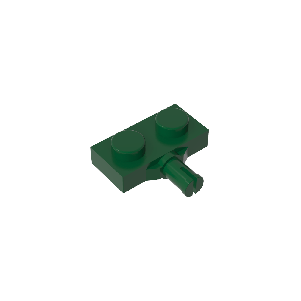 Placa especial 1 x 2 con soporte para rueda, ranura simple-MyGobricksEs