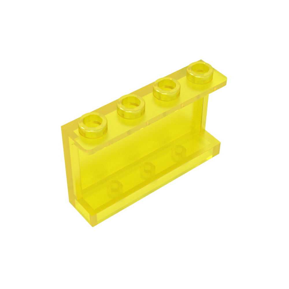 Panel 1 x 4 x 2 con soportes laterales - Montantes huecos-MyGobricksEs