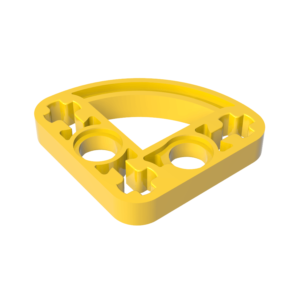 Viga técnica 3 x 3 en forma de L con un cuarto de elipse delgado-MyGobricksEs