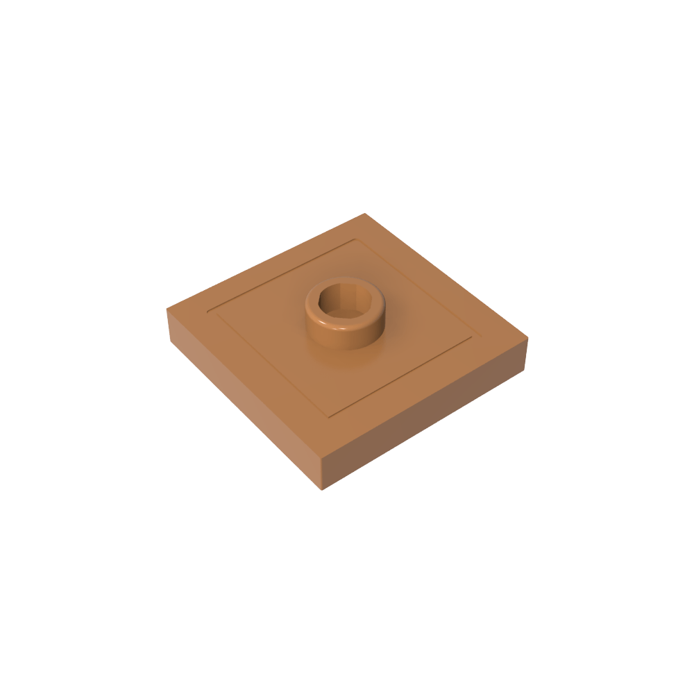 Placa especial 2 x 2 con ranura y perno central (puente)-MyGobricksEs