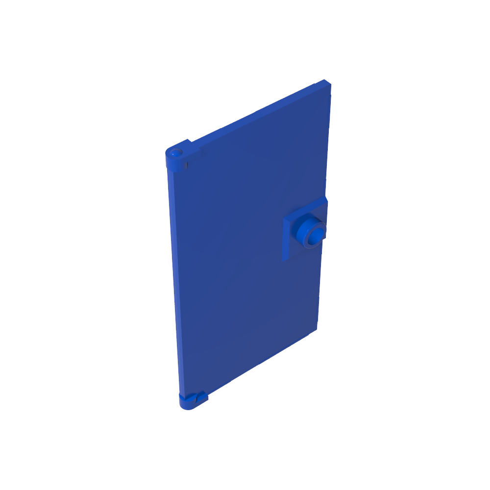 Puerta 1 x 4 x 6 Lisa con Tirador Cuadrado Zócalo-MyGobricksEs