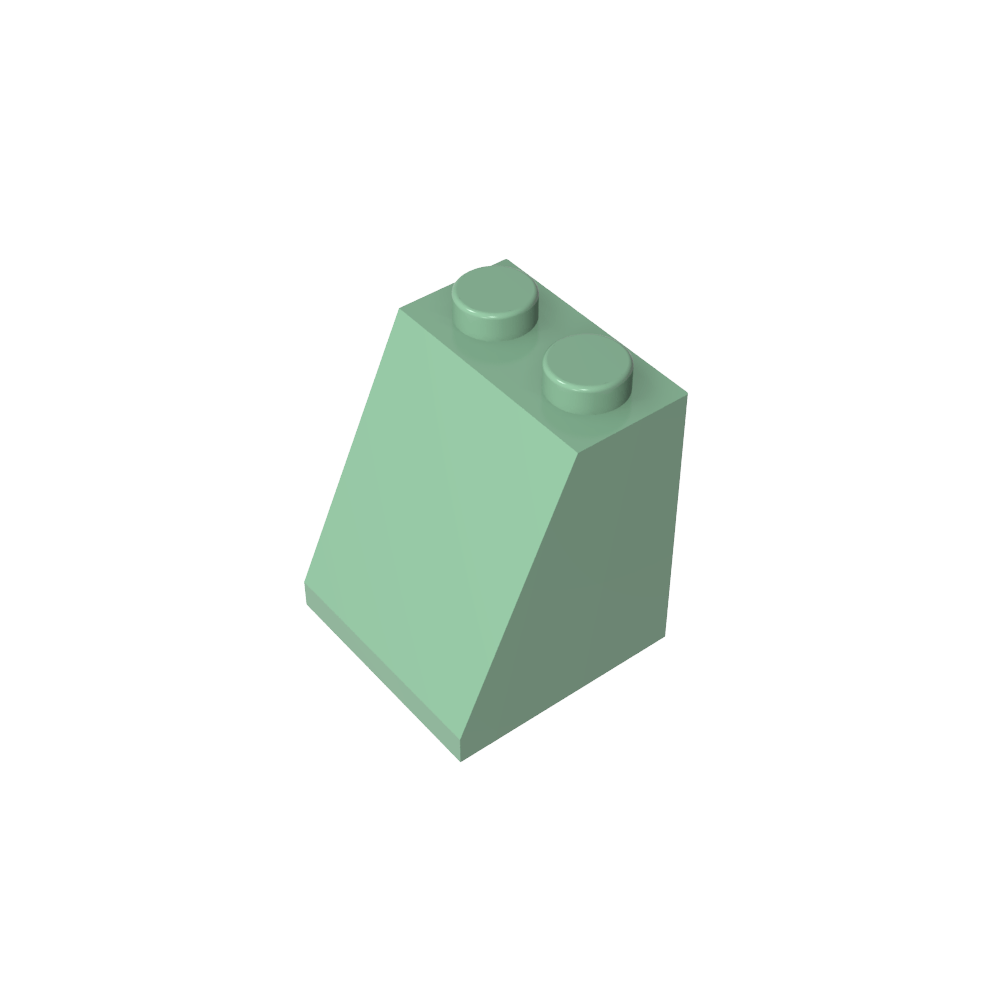 Pendiente 65° 2 x 2 x 2 con tubo inferior-MyGobricksEs