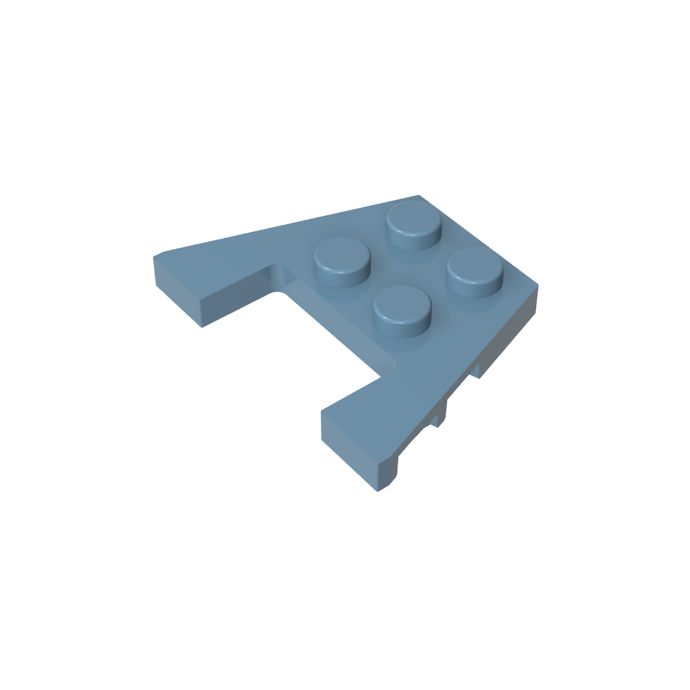 Placa de cuña de 3 x 4 con muescas para pernos-MyGobricksEs
