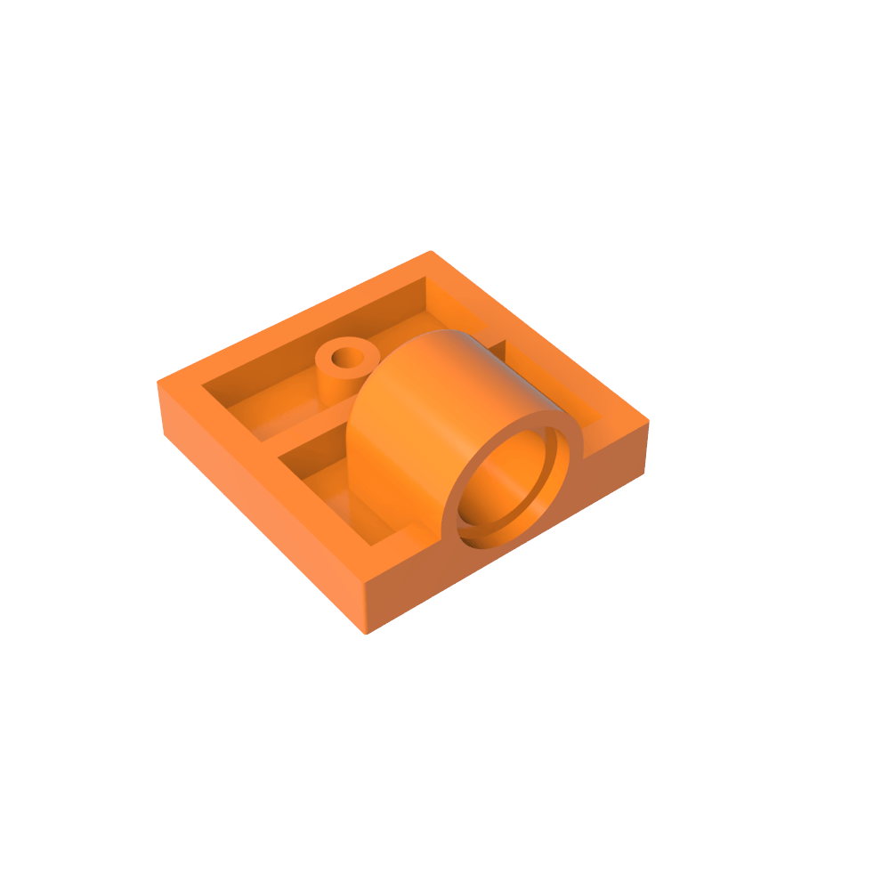 Placa Especial 2 x 2 con 1 Orificio para Pasador [Costilla Inferior Completa]-MyGobricksEs
