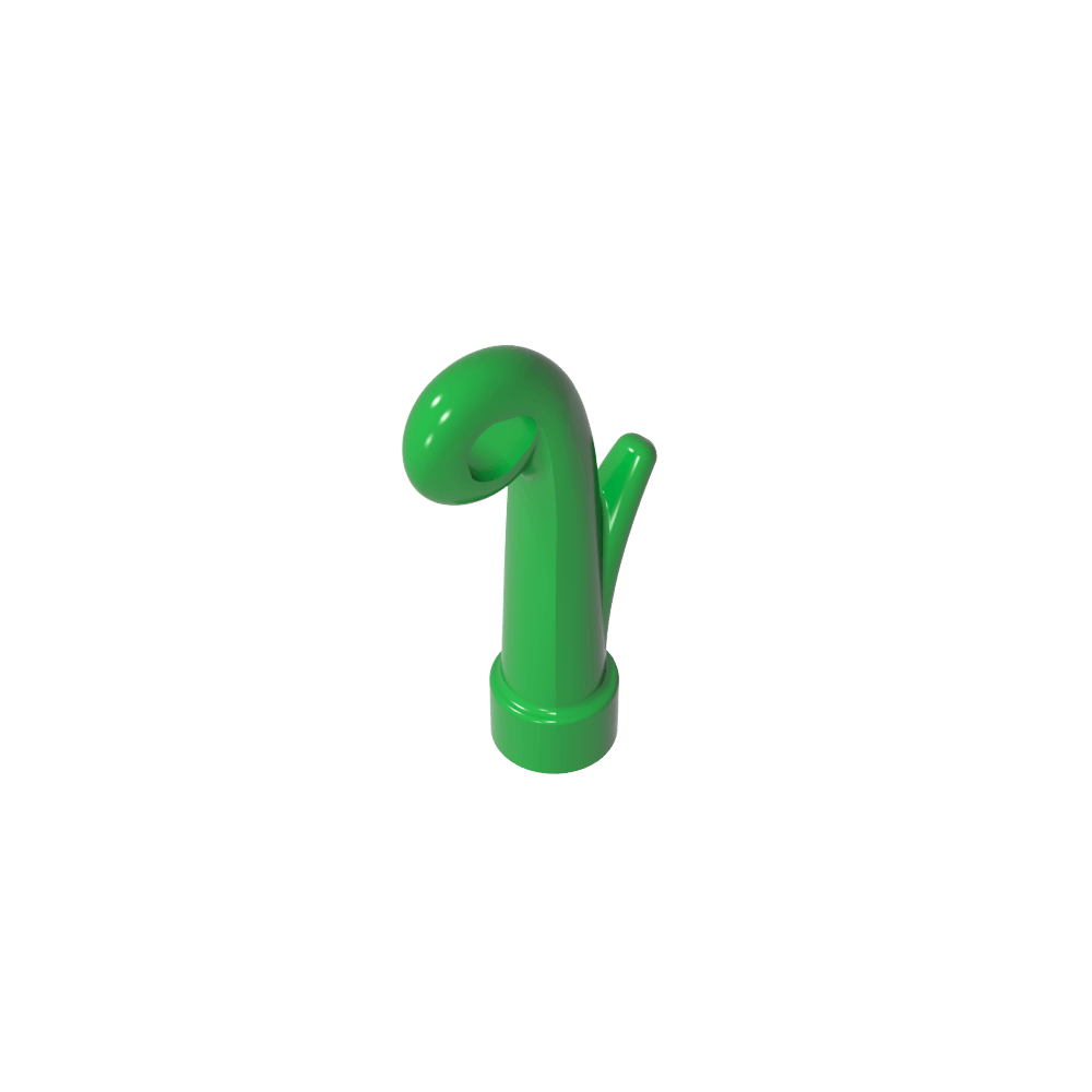 Planta, tallo de hierba con agujero para barra [3,2 mm]-MyGobricksEs