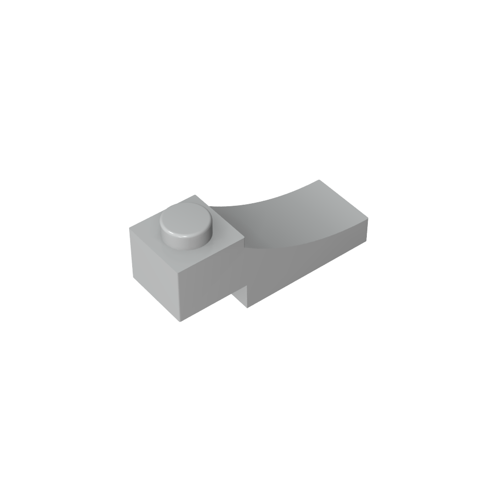 Ladrillo curvo 3 x 1 con recorte invertido de 2/3-MyGobricksEs