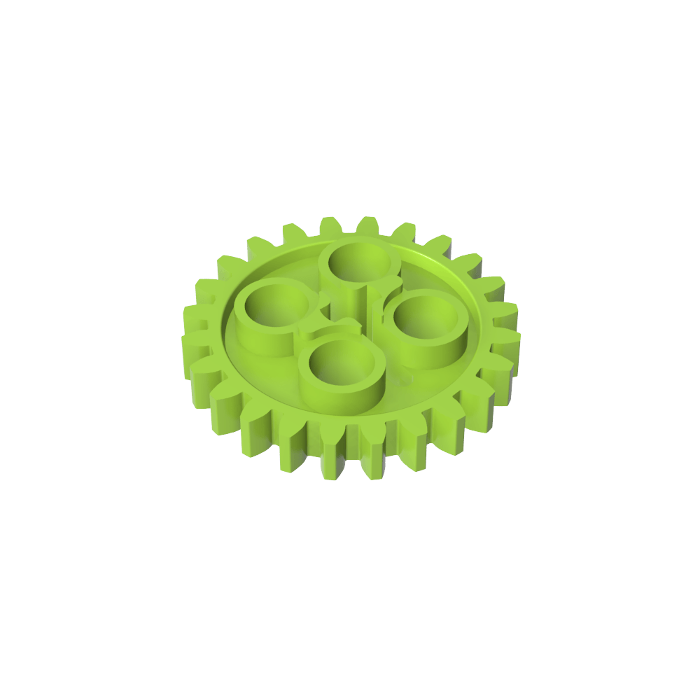Engranaje Technic de 24 dientes [estilo antiguo - Tres orificios para ejes]-MyGobricksEs