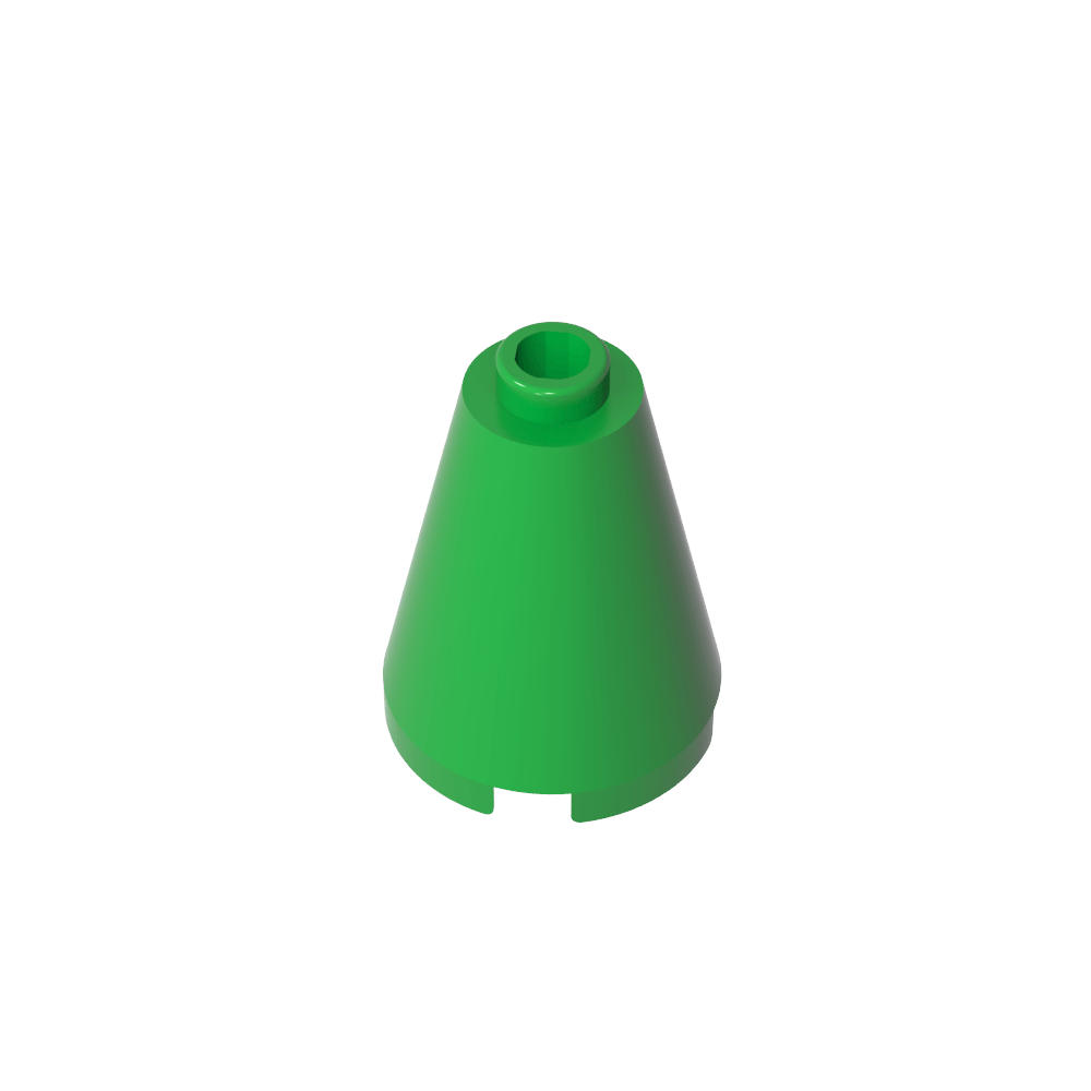 Cono 2 x 2 x 2 con perno abierto bloqueado-MyGobricksEs