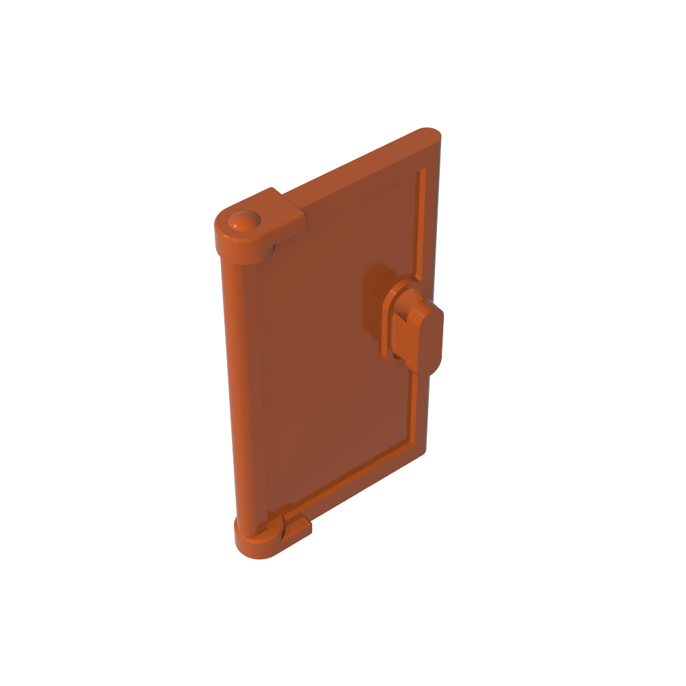 Puerta 1x2x3 con Tirador Vertical, Molde Nuevo para Marcos sin Mesa-MyGobricksEs