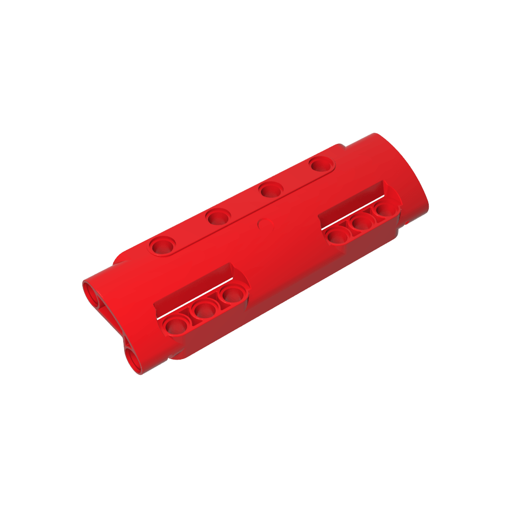 Panel técnico curvo de 11 x 3 con 10 orificios para pasadores a través de la superficie del panel-MyGobricksEs