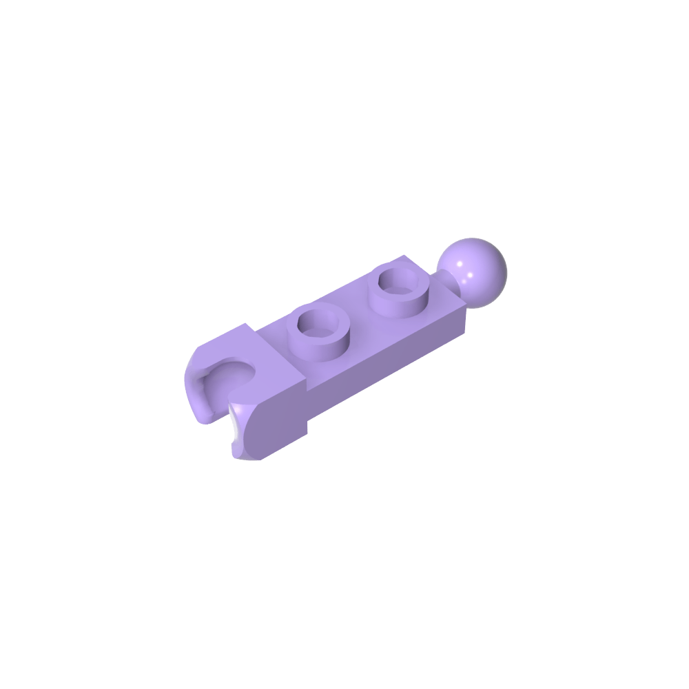 Placa especial 1 x 2 con copa de extremo de 5,9 mm y bola de remolque-MyGobricksEs