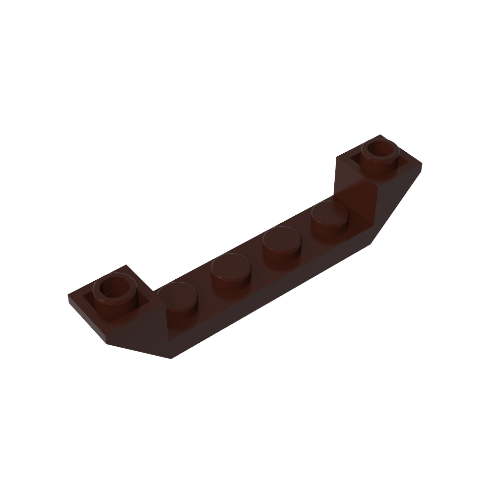 Pendiente Invertida 45° 6 x 1 Doble con Recorte 1 x 4-MyGobricksEs