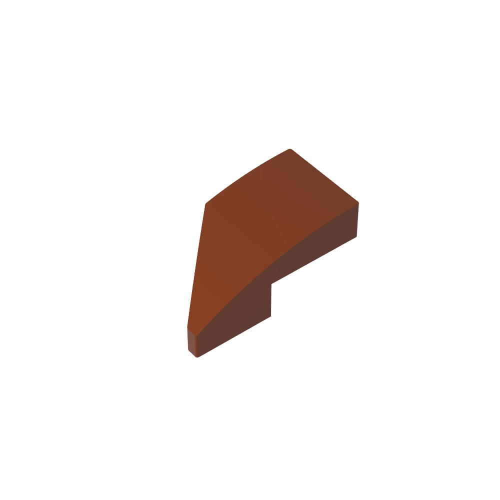 Pendiente curva 2 x 1 con muesca para perno a la derecha-MyGobricksEs