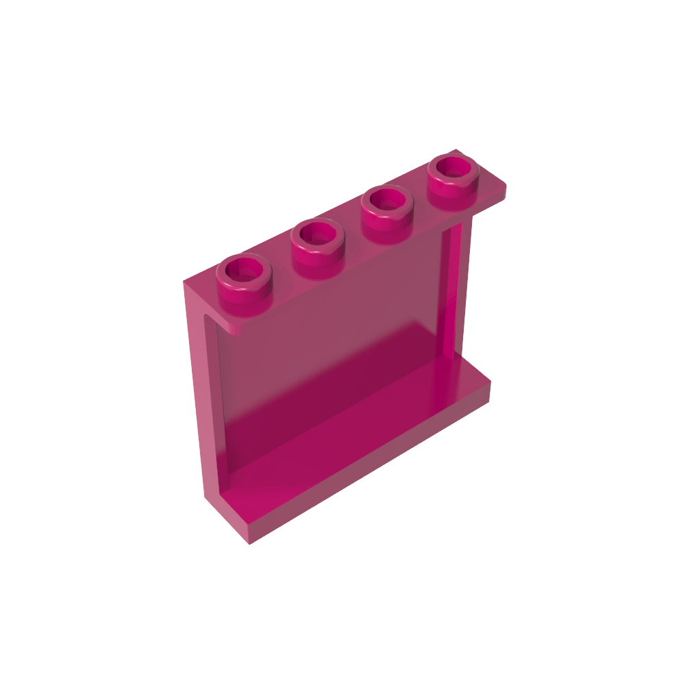 Panel 1 x 4 x 3 [Soportes laterales/Montantes huecos]-MyGobricksEs