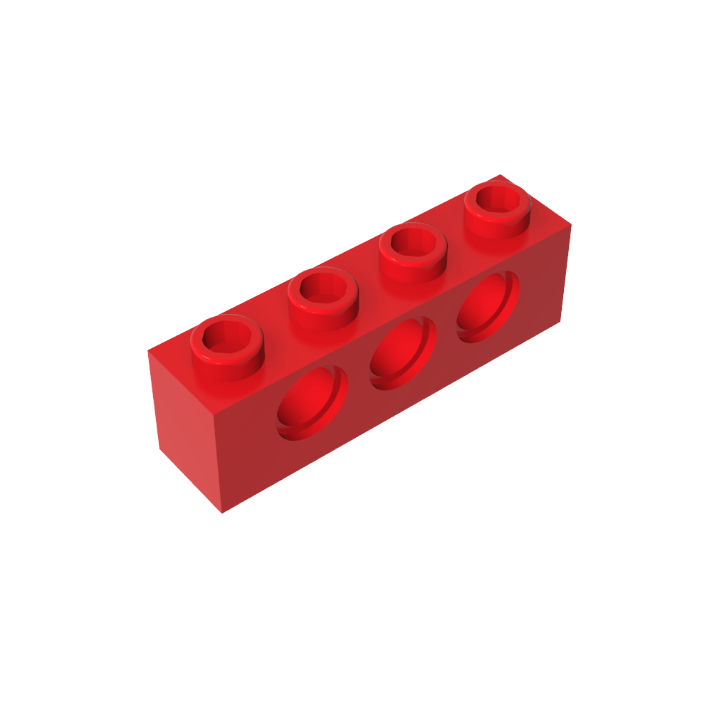 Ladrillo técnico 1 x 4 [3 agujeros]-MyGobricksEs