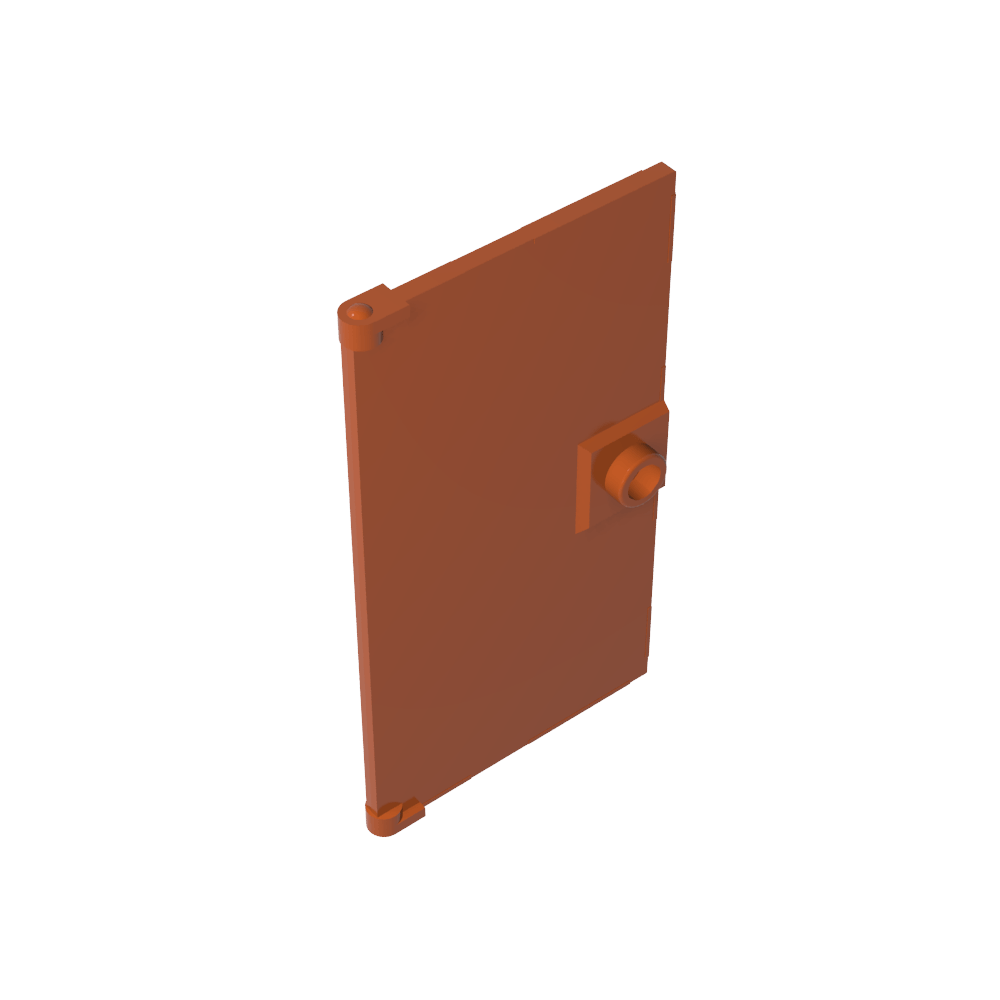 Puerta 1 x 4 x 6 Lisa con Tirador Cuadrado Zócalo-MyGobricksEs