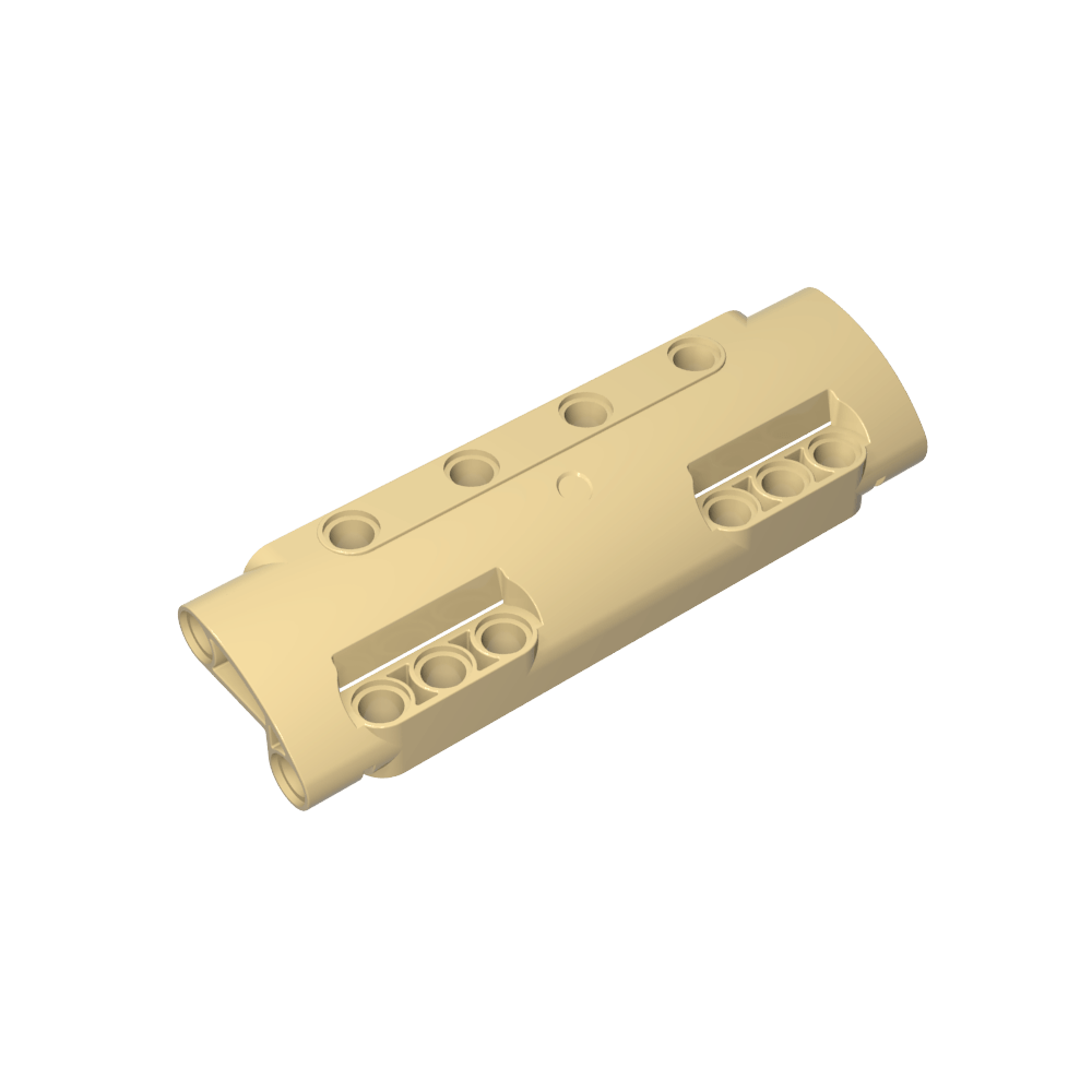 Panel técnico curvo de 11 x 3 con 10 orificios para pasadores a través de la superficie del panel-MyGobricksEs