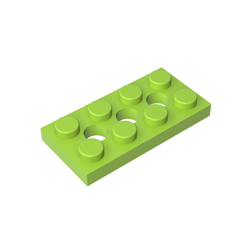 Placa técnica 2 x 4 [3 agujeros]-MyGobricksEs