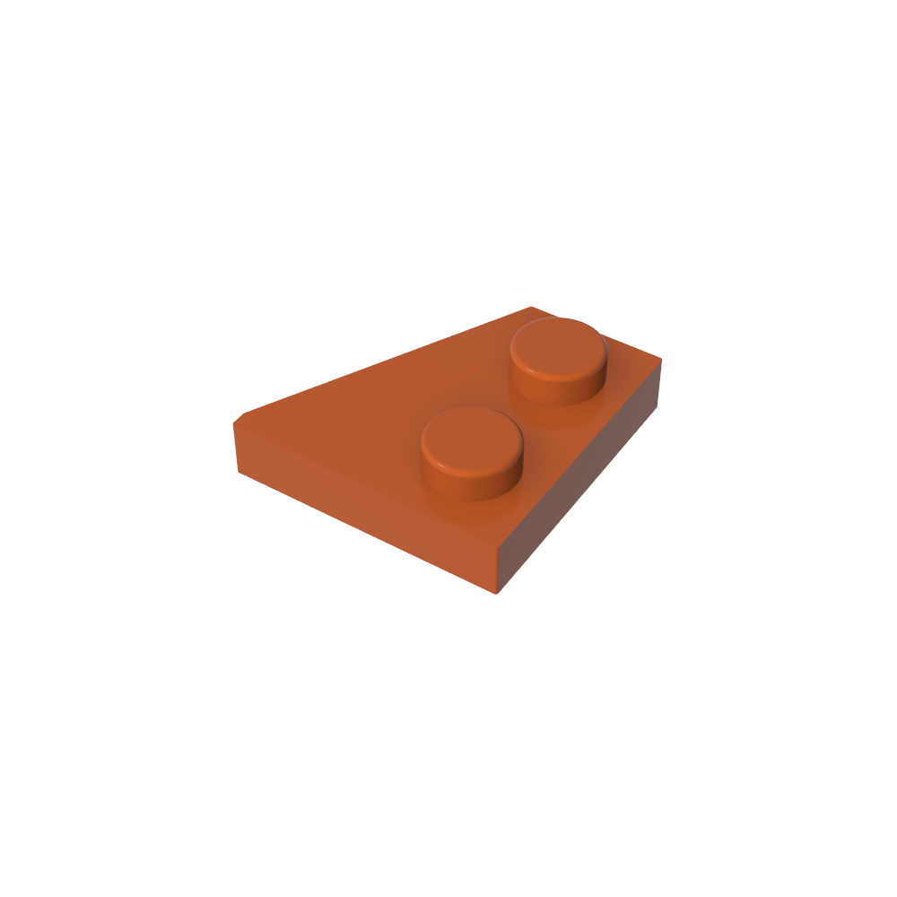 Placa de cuña 2 x 2 izquierda-MyGobricksEs