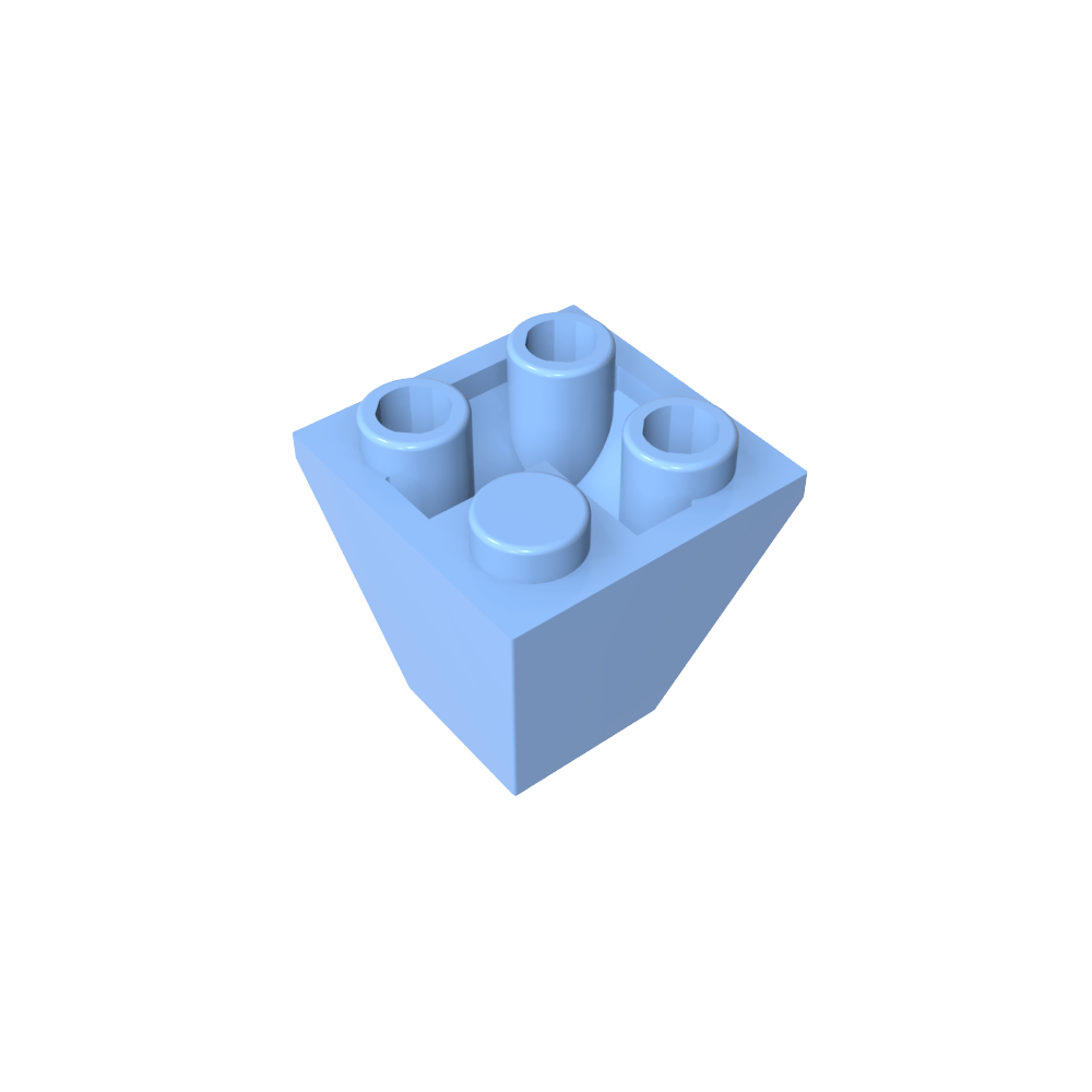 Pendiente Invertida 45° 2 x 2 Doble Convexa-MyGobricksEs