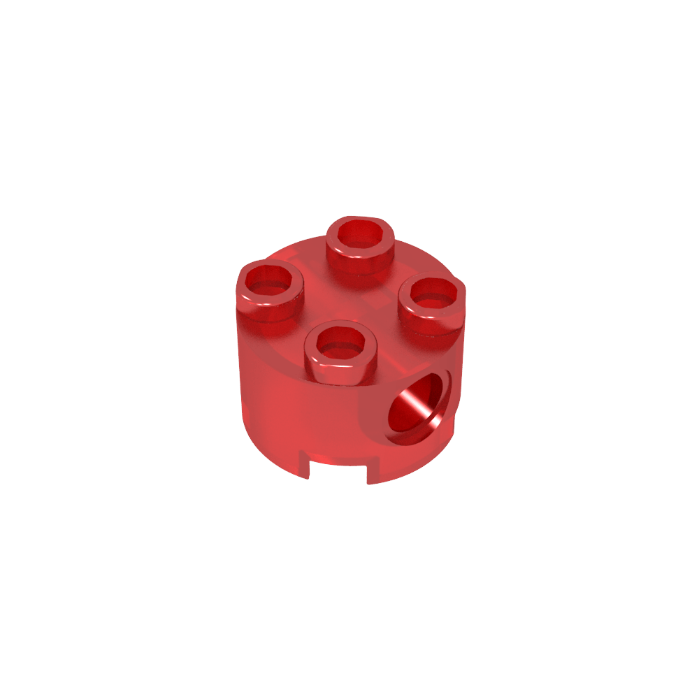 Ladrillo redondo 2 x 2 con agujeros para pasadores-MyGobricksEs