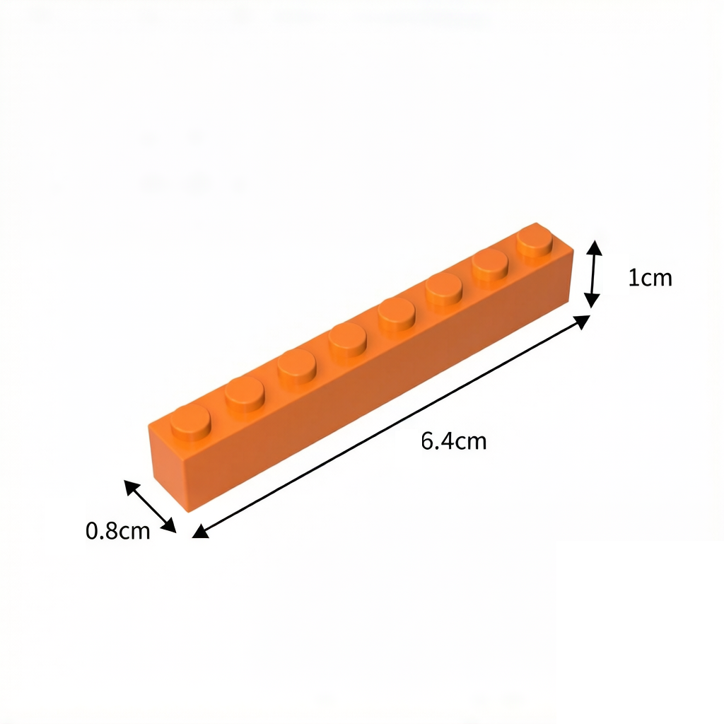 3008 Ladrillo 1 x 8 - GOBRICKS Ladrillos impresos personalizados M