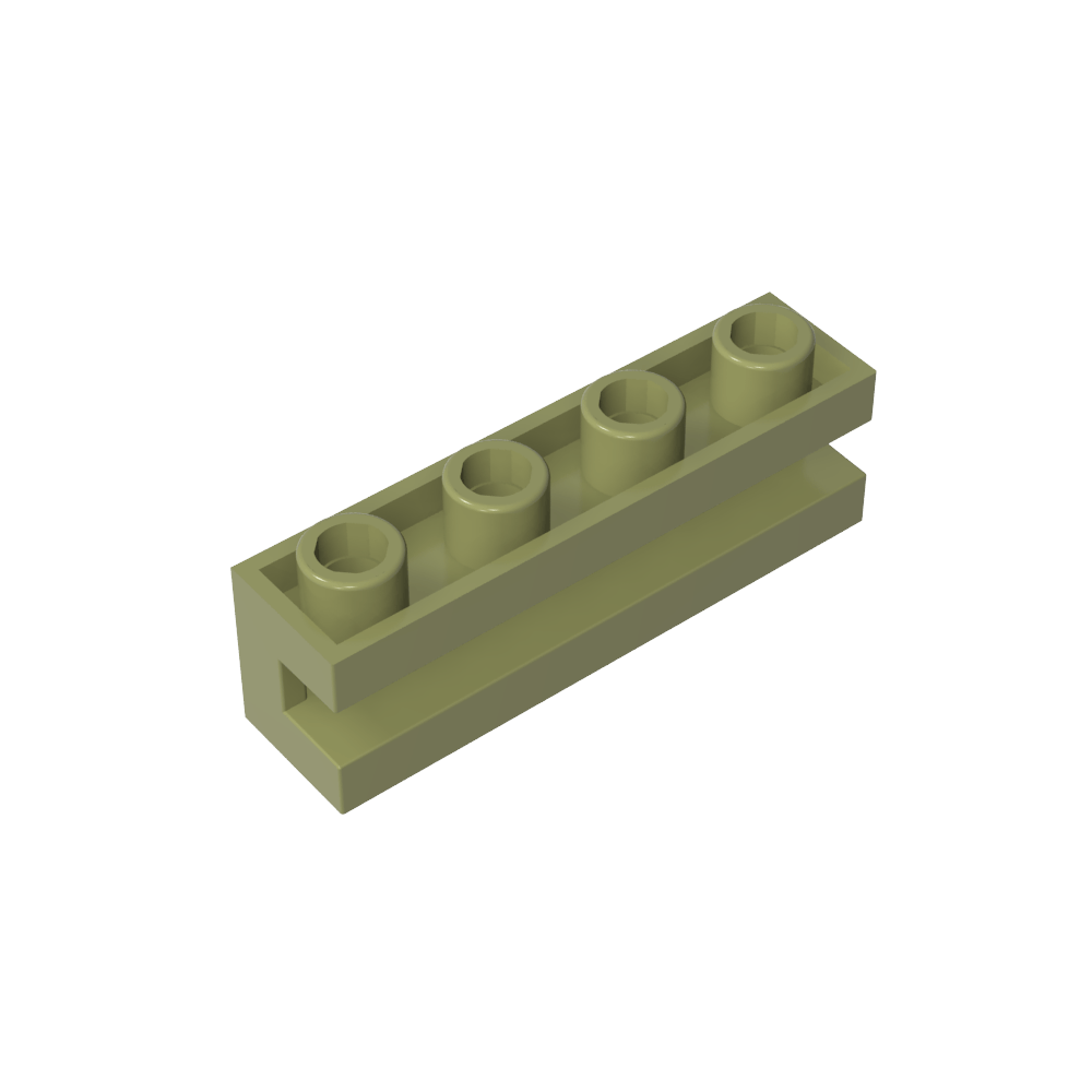 Ladrillo Especial 1 x 4 con Ranura-MyGobricksEs