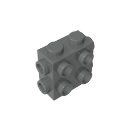 Ladrillo especial 1 x 2 x 1 2/3 con ocho montantes en 3 lados-MyGobricksEs