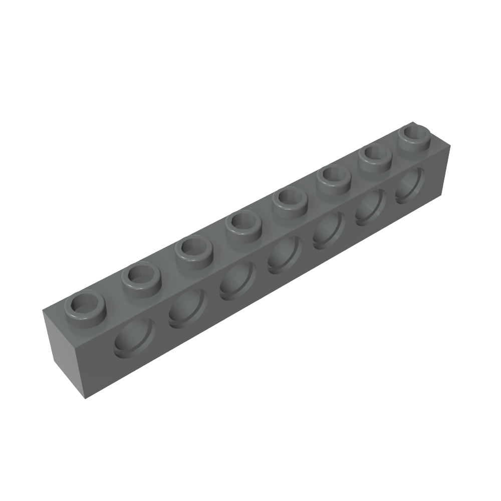 Ladrillo técnico 1 x 8 [7 agujeros]-MyGobricksEs