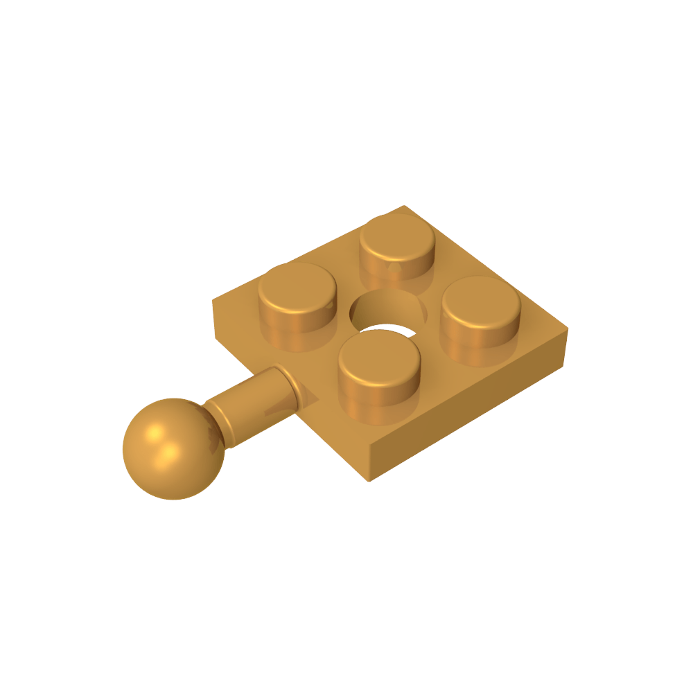 Placa Especial 2x2 con Bola de Remolque y Agujero-MyGobricksEs