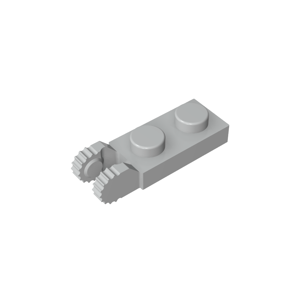 Placa de bisagra 1 x 2 con bloqueo con 2 dedos en el extremo, con ranura-MyGobricksEs