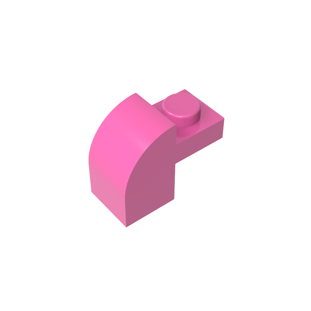 Ladrillo curvo 1 x 2 x 1 1/3 con parte superior curva-MyGobricksEs