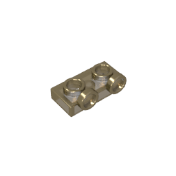 Placa, Modificada 1 x 2 con 2 puntos salientes Invertida-MyGobricksEs
