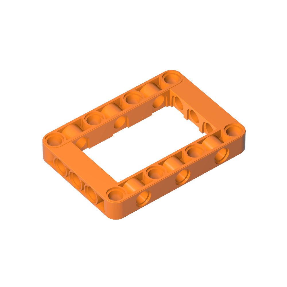 Marco de viga técnica de 5 x 7 con centro abierto y grueso-MyGobricksEs