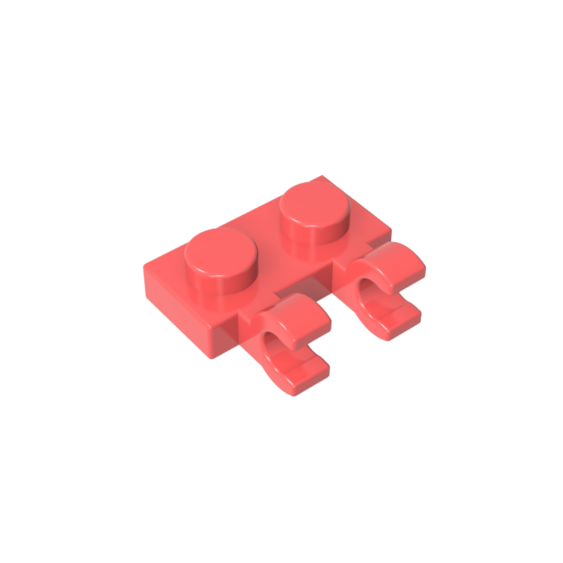 Placa especial 1 x 2 con clips horizontales [clips en U gruesos]-MyGobricksEs