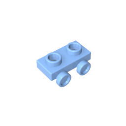Placa modificada 1 x 2 con 2 puntos salientes-MyGobricksEs
