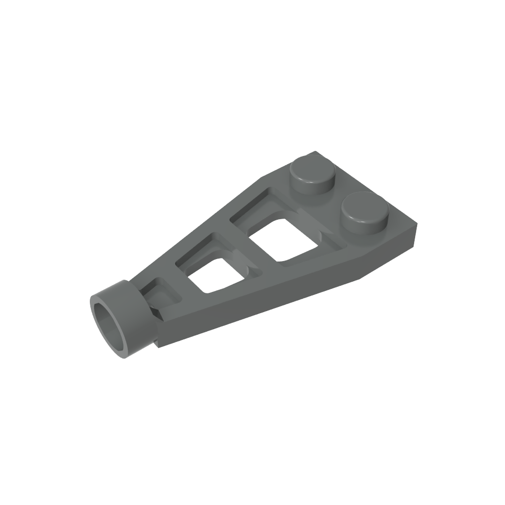 Placa especial 1 x 2 con receptáculo de perno largo (ala espacial)-MyGobricksEs