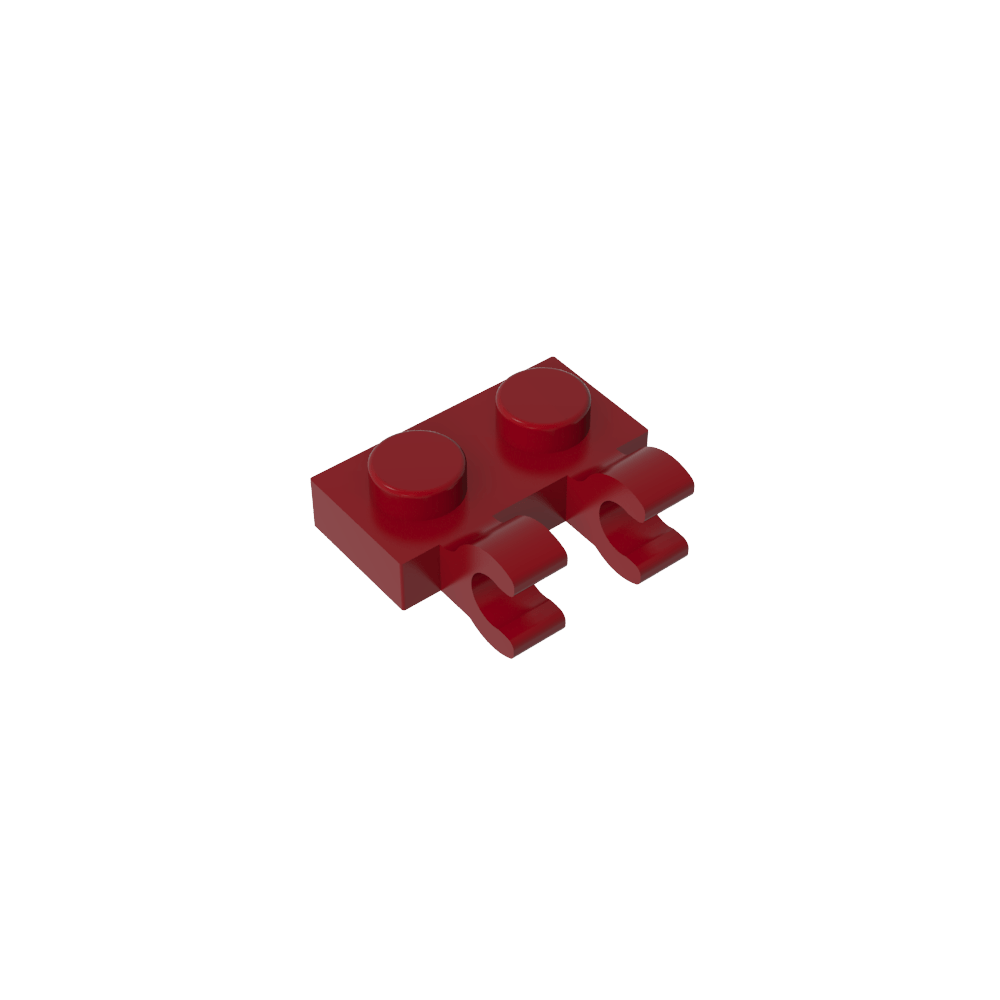 Placa especial 1 x 2 con clips horizontales [clips en U gruesos]-MyGobricksEs