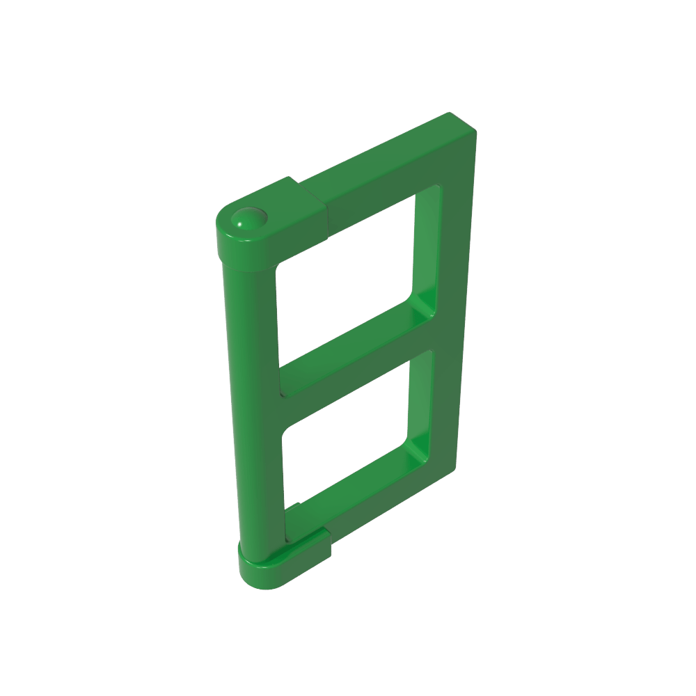 Ventana de 1 x 2 x 3 paneles con pestañas gruesas en las esquinas-MyGobricksEs